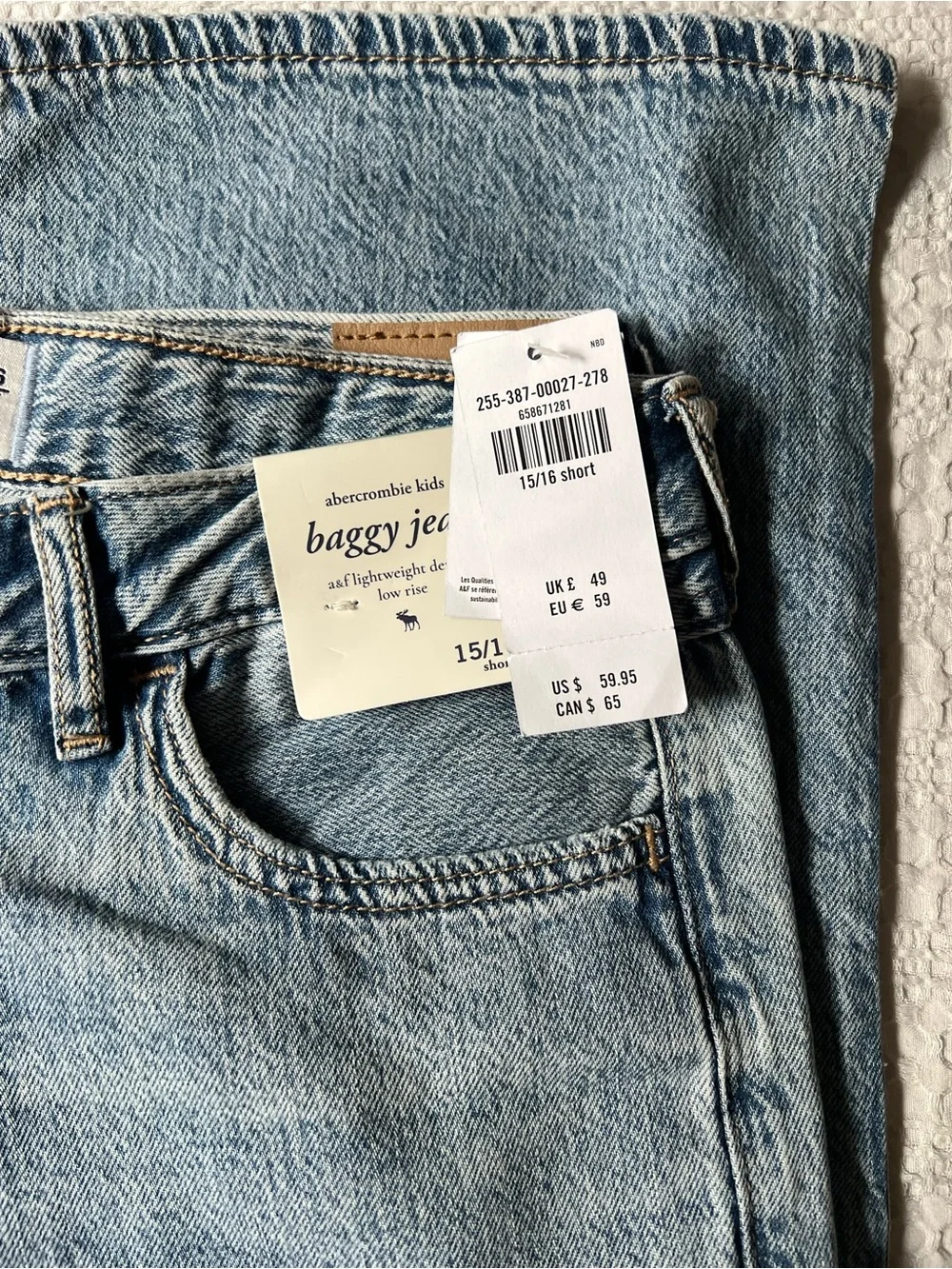 Abercrombie kids Light Blue Distressed girls Jeans -